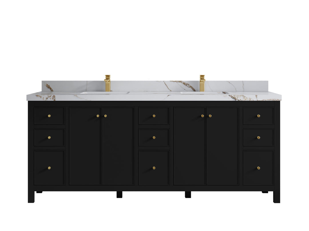 Chicago 84 in. W x 22 in. D Double Sink Bathroom Vanity - Willow Bath and Vanity