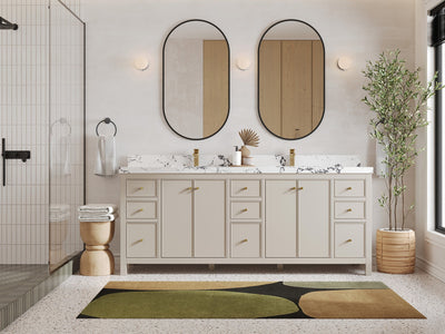 Chicago 84 in. W x 22 in. D Double Sink Bathroom Vanity - Willow Bath and Vanity