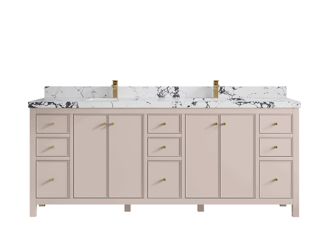 Chicago 84 in. W x 22 in. D Double Sink Bathroom Vanity - Willow Bath and Vanity