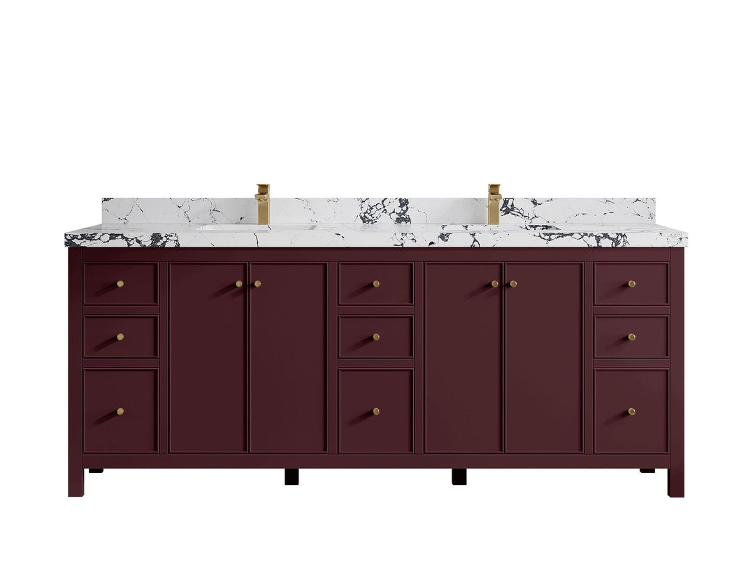 Chicago 84 in. W x 22 in. D Double Sink Bathroom Vanity - Willow Bath and Vanity