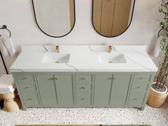 Chicago 84 in. W x 22 in. D Double Sink Bathroom Vanity - photo 16