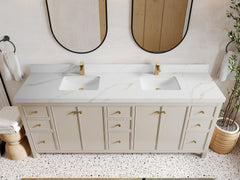 Chicago 84 in. W x 22 in. D Double Sink Bathroom Vanity - photo 20