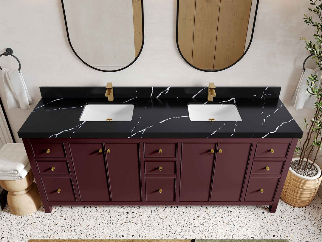 Chicago 84 in. W x 22 in. D Double Sink Bathroom Vanity - Willow Bath and Vanity