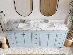 Chicago 84 in. W x 22 in. D Double Sink Bathroom Vanity - photo 20