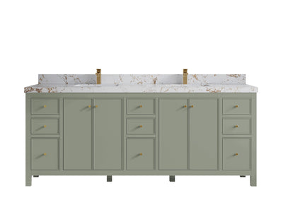 Chicago 84 in. W x 22 in. D Double Sink Bathroom Vanity - Willow Bath and Vanity