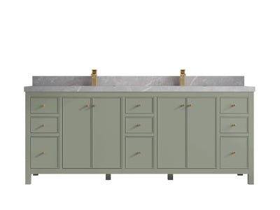 Chicago 84 in. W x 22 in. D Double Sink Bathroom Vanity - Willow Bath and Vanity