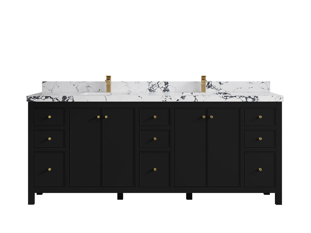 Chicago 84 in. W x 22 in. D Double Sink Bathroom Vanity - Willow Bath and Vanity