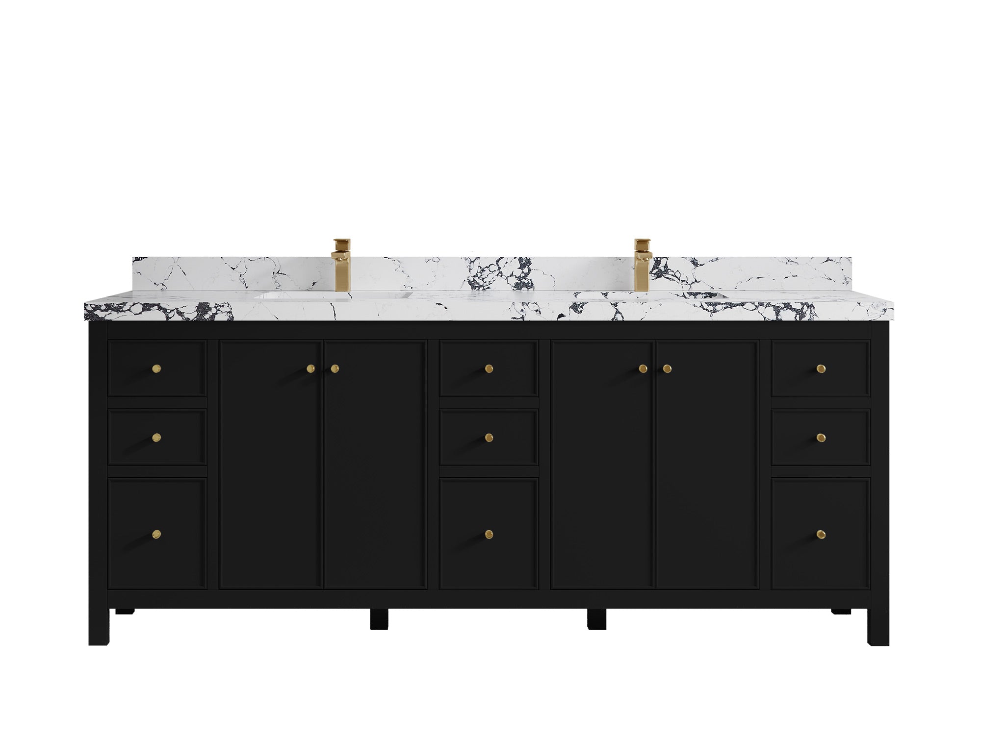 Chicago 84 in. W x 22 in. D Double Sink Bathroom Vanity - Willow Bath and Vanity