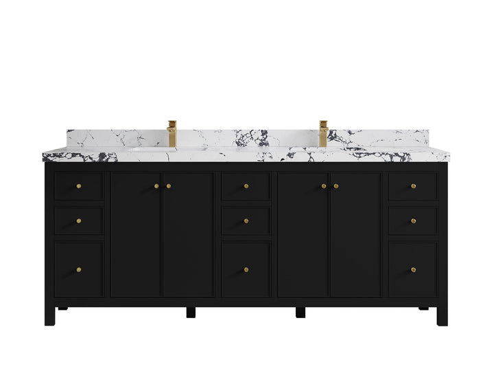 Chicago 84 in. W x 22 in. D Double Sink Bathroom Vanity - photo 39