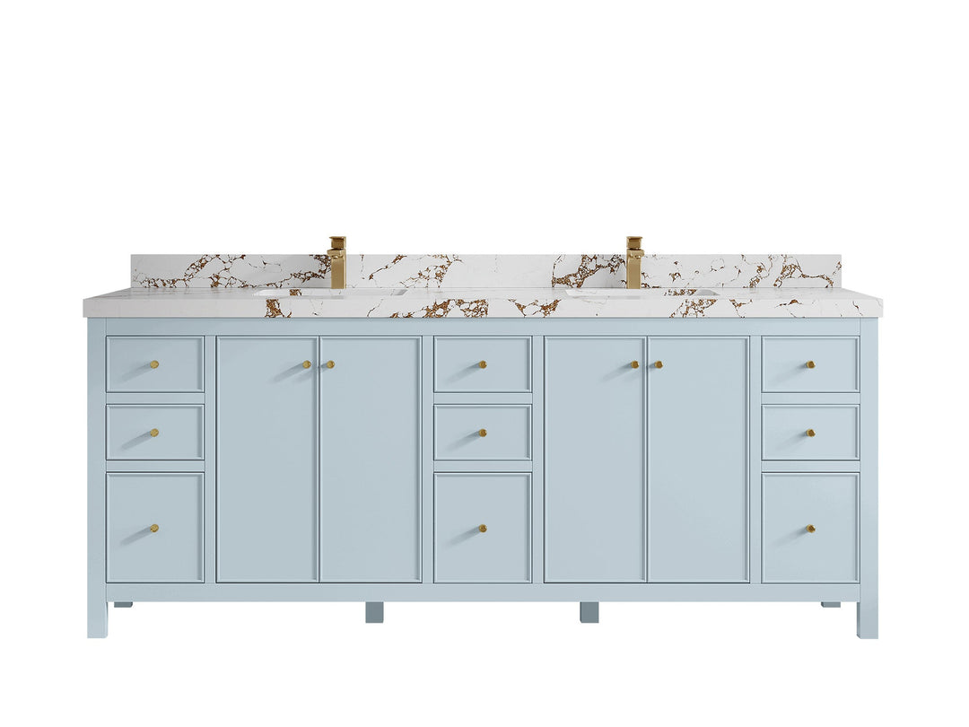 Chicago 84 in. W x 22 in. D Double Sink Bathroom Vanity - Willow Bath and Vanity