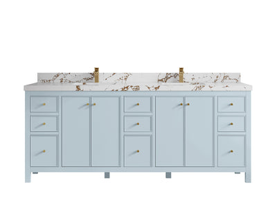 Chicago 84 in. W x 22 in. D Double Sink Bathroom Vanity - Willow Bath and Vanity