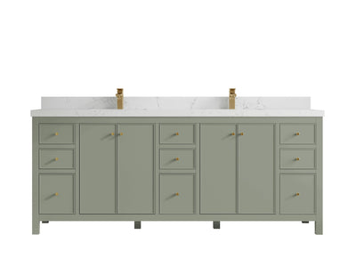Chicago 84 in. W x 22 in. D Double Sink Bathroom Vanity - Willow Bath and Vanity