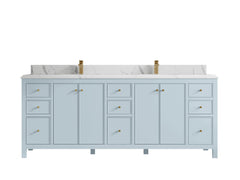 Chicago 84 in. W x 22 in. D Double Sink Bathroom Vanity - photo 25