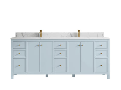 Chicago 84 in. W x 22 in. D Double Sink Bathroom Vanity - Willow Bath and Vanity