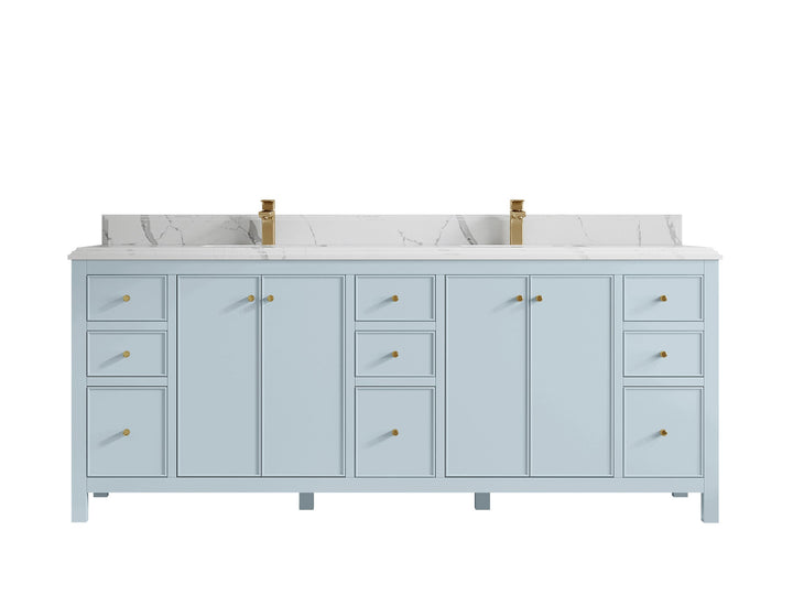 Chicago 84 in. W x 22 in. D Double Sink Bathroom Vanity - photo 25