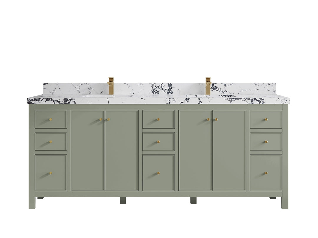 Chicago 84 in. W x 22 in. D Double Sink Bathroom Vanity - Willow Bath and Vanity
