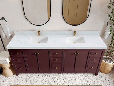 Chicago 84 in. W x 22 in. D Double Sink Bathroom Vanity - Willow Bath and Vanity