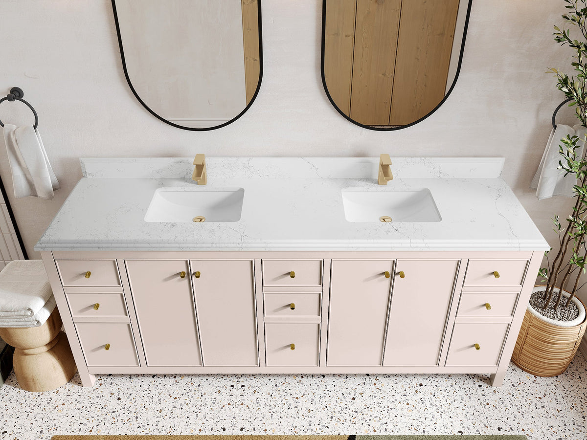 Chicago 84 in. W x 22 in. D Double Sink Bathroom Vanity - Willow Bath and Vanity