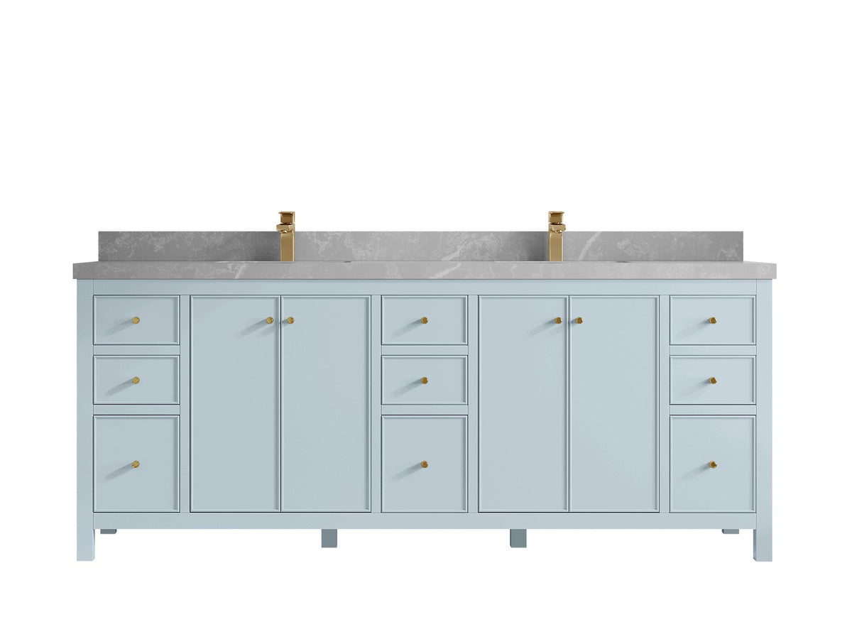 Chicago 84 in. W x 22 in. D Double Sink Bathroom Vanity - Willow Bath and Vanity
