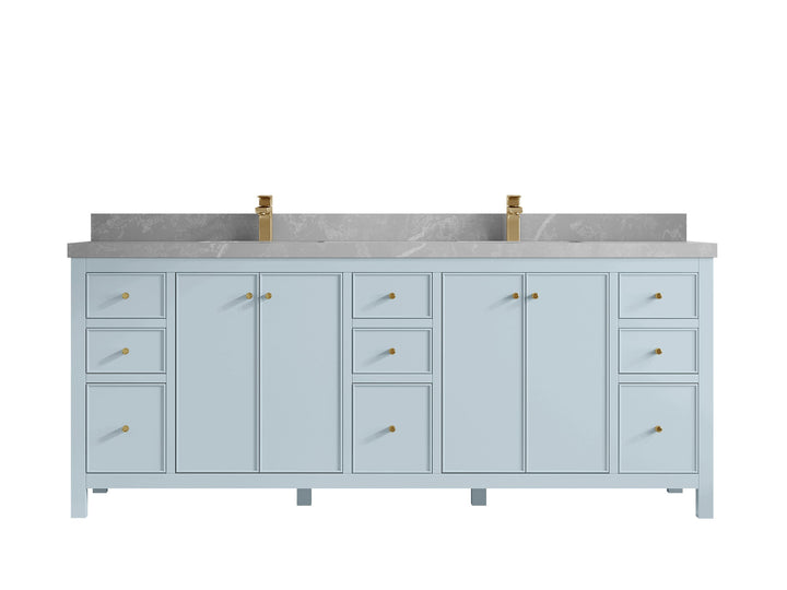 Chicago 84 in. W x 22 in. D Double Sink Bathroom Vanity - photo 33