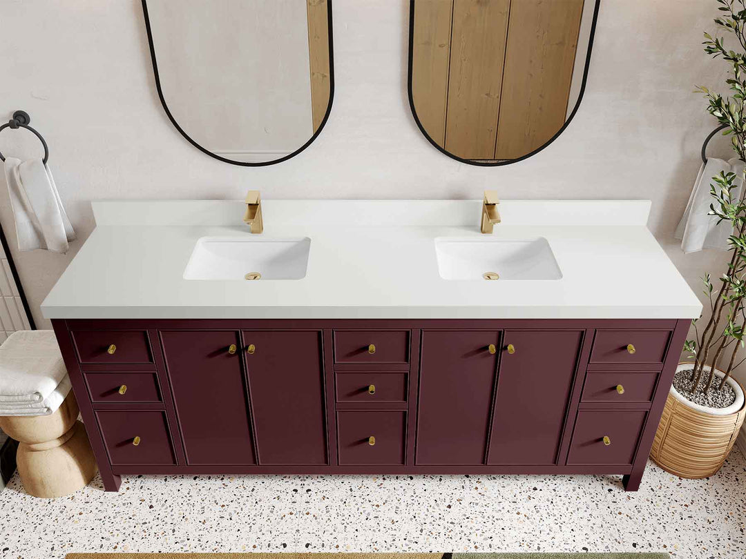Chicago 84 in. W x 22 in. D Double Sink Bathroom Vanity - Willow Bath and Vanity