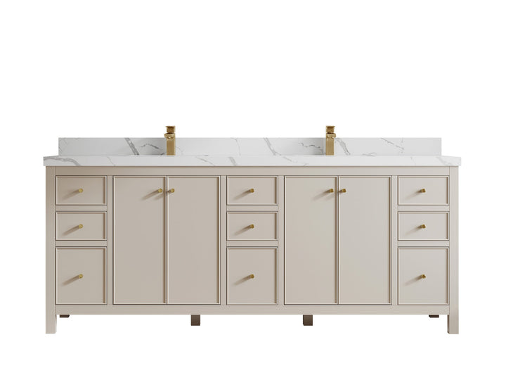 Chicago 84 in. W x 22 in. D Double Sink Bathroom Vanity - photo 17