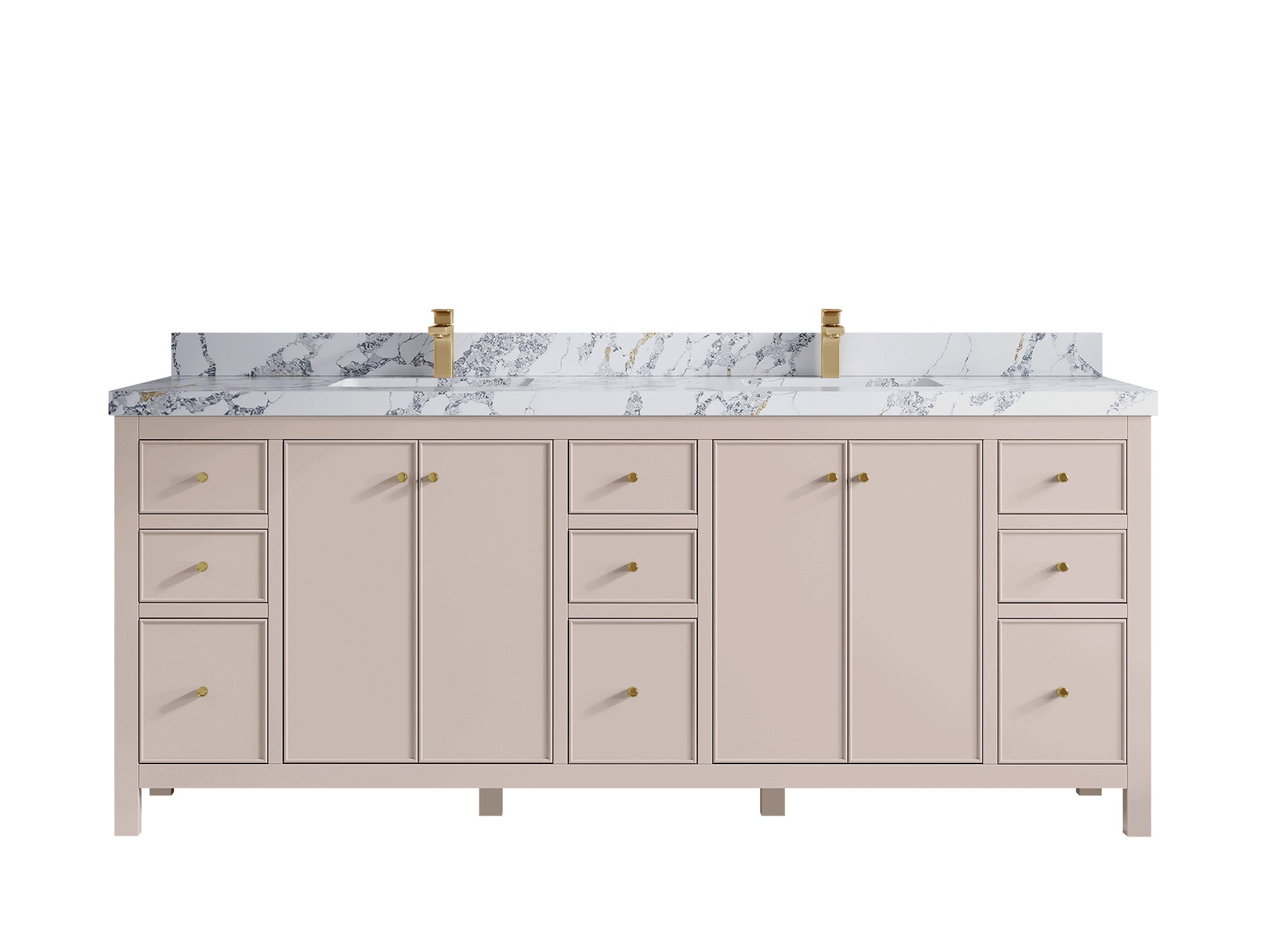 Chicago 84 in. W x 22 in. D Double Sink Bathroom Vanity - Willow Bath and Vanity