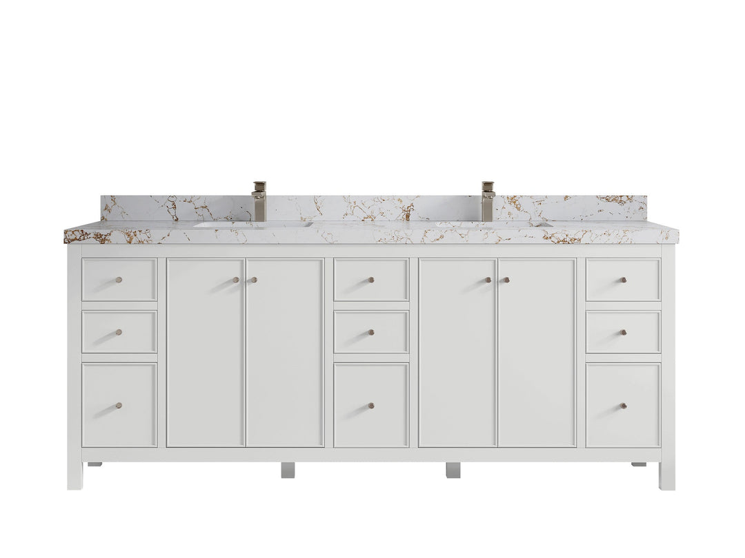 Chicago 84 in. W x 22 in. D Double Sink Bathroom Vanity - Willow Bath and Vanity