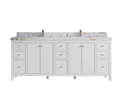 Chicago 84 in. W x 22 in. D Double Sink Bathroom Vanity - photo 37