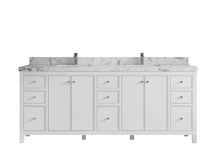 Chicago 84 in. W x 22 in. D Double Sink Bathroom Vanity - photo 37