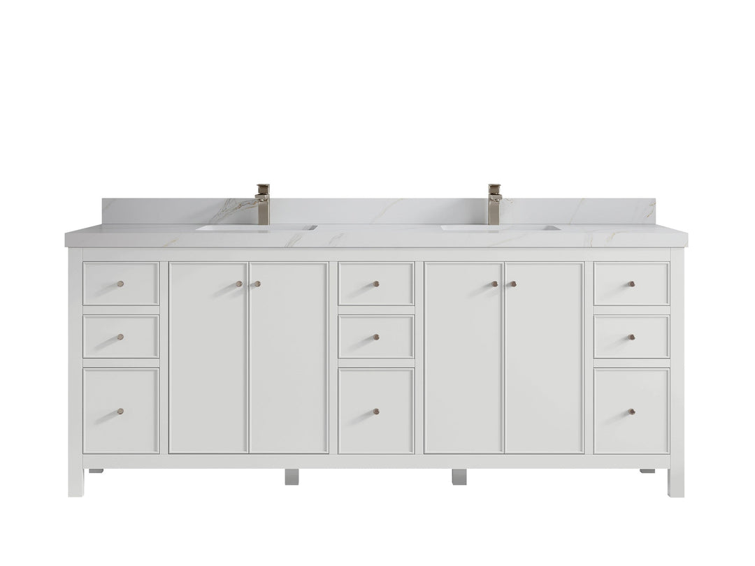 Chicago 84 in. W x 22 in. D Double Sink Bathroom Vanity - Willow Bath and Vanity