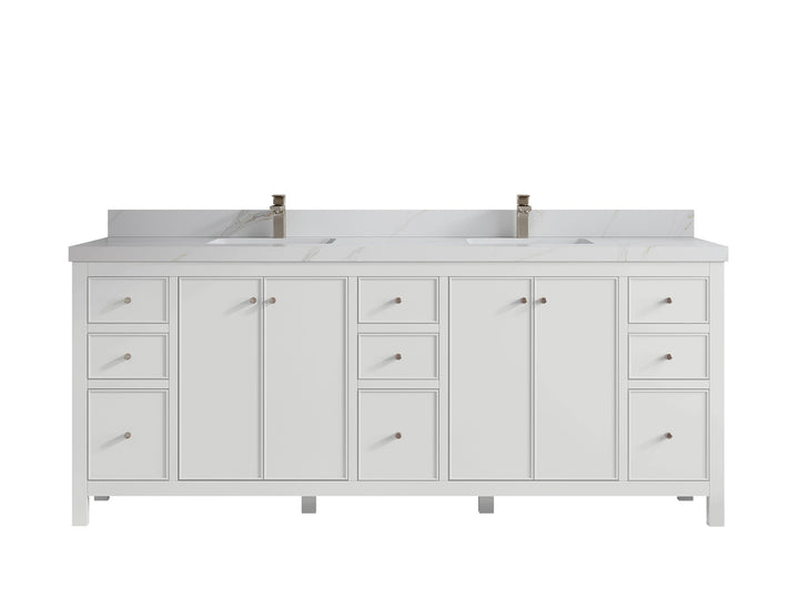 Chicago 84 in. W x 22 in. D Double Sink Bathroom Vanity - photo 17