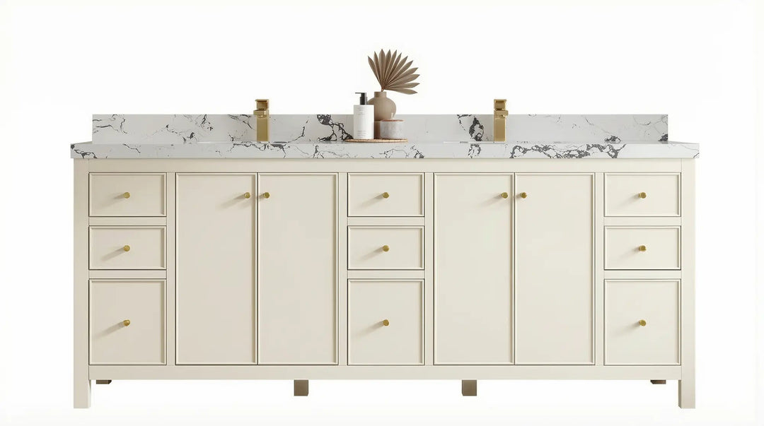Chicago 84 in. W x 22 in. D Double Sink Bathroom Vanity - Willow Bath and Vanity