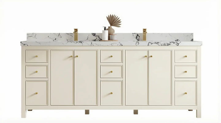 Chicago 84 in. W x 22 in. D Double Sink Bathroom Vanity - photo 1