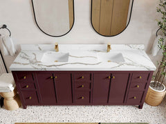 Chicago 84 in. W x 22 in. D Double Sink Bathroom Vanity - photo 38
