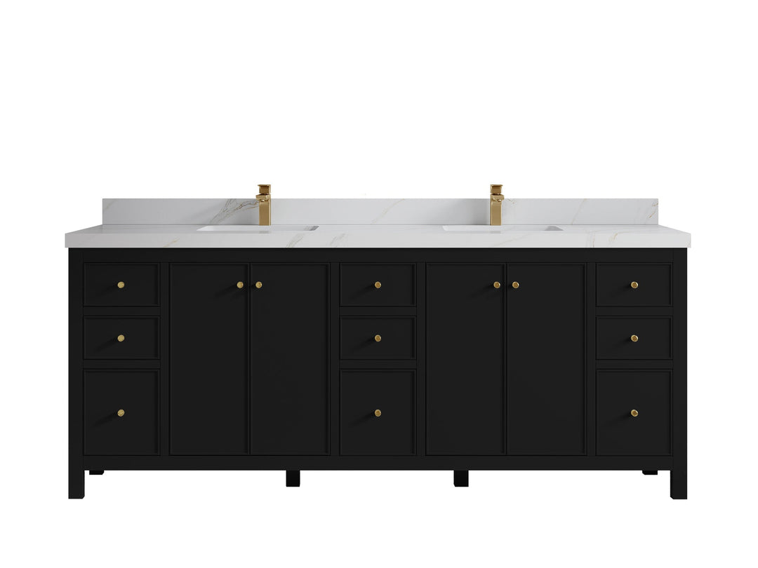 Chicago 84 in. W x 22 in. D Double Sink Bathroom Vanity - Willow Bath and Vanity