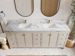 Chicago 84 in. W x 22 in. D Double Sink Bathroom Vanity - photo 36