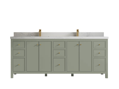 Chicago 84 in. W x 22 in. D Double Sink Bathroom Vanity - Willow Bath and Vanity