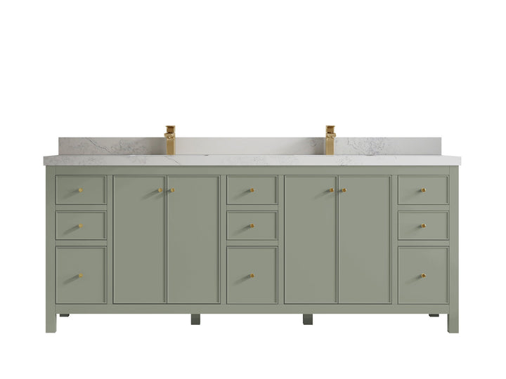 Chicago 84 in. W x 22 in. D Double Sink Bathroom Vanity - photo 1