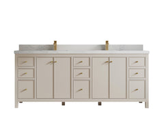 Chicago 84 in. W x 22 in. D Double Sink Bathroom Vanity - photo 1