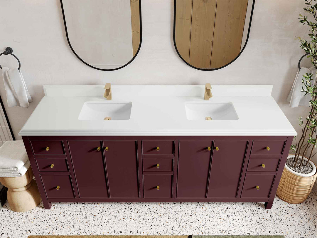Chicago 84 in. W x 22 in. D Double Sink Bathroom Vanity - Willow Bath and Vanity