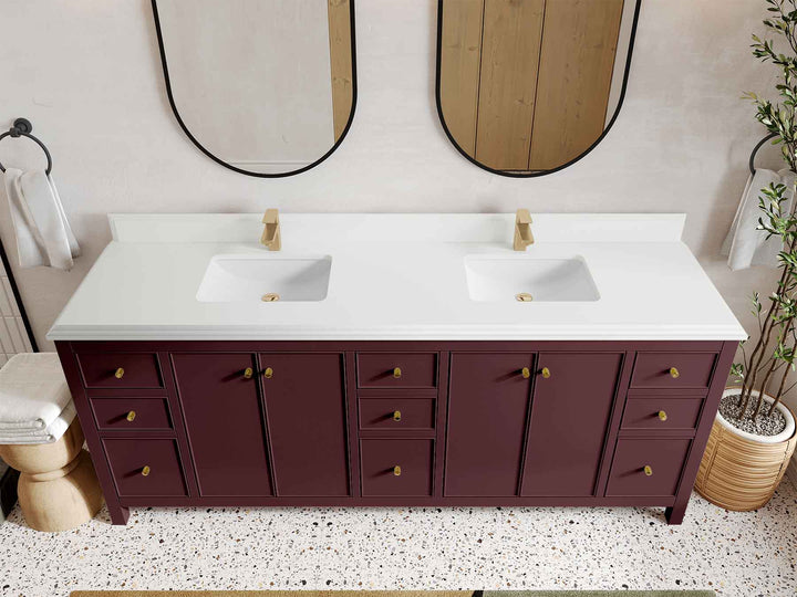 Chicago 84 in. W x 22 in. D Double Sink Bathroom Vanity - photo 14