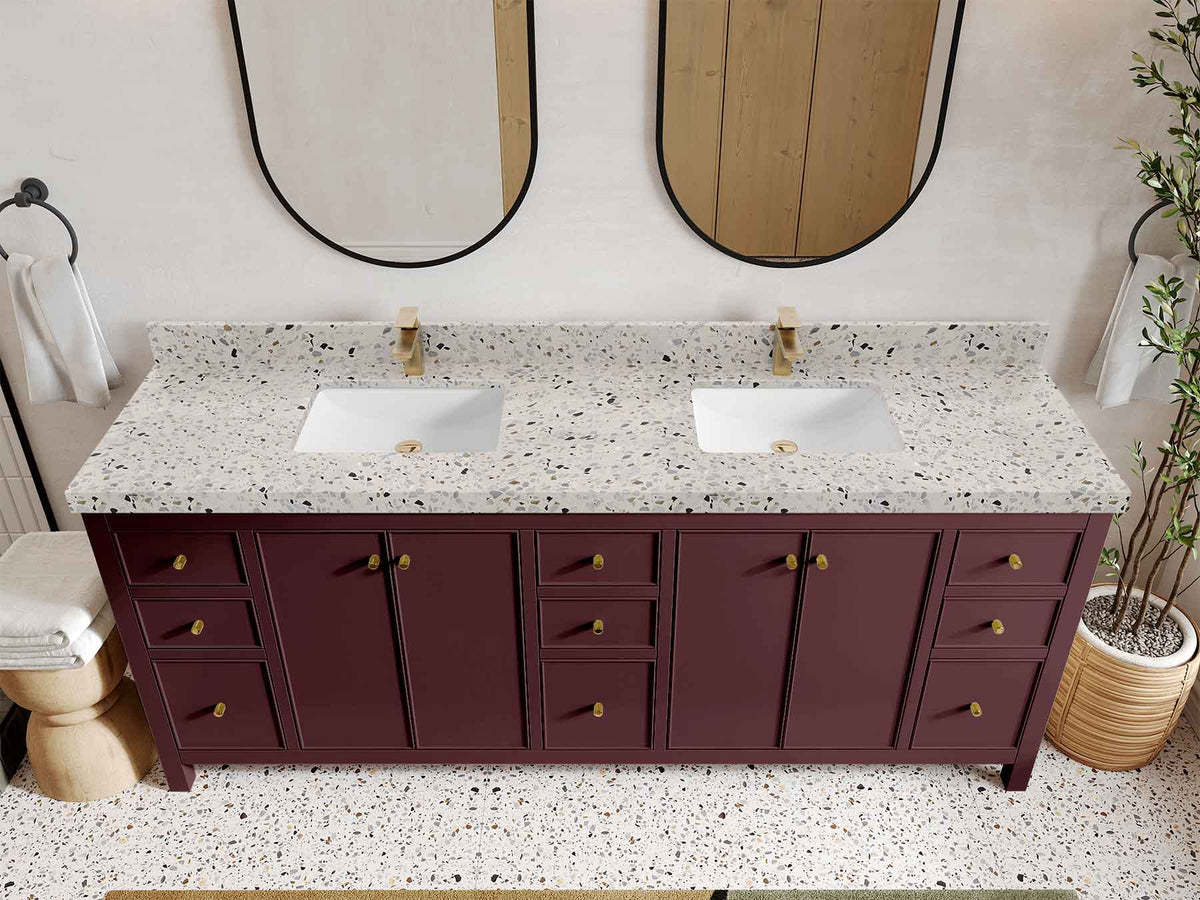 Chicago 84 in. W x 22 in. D Double Sink Bathroom Vanity - Willow Bath and Vanity