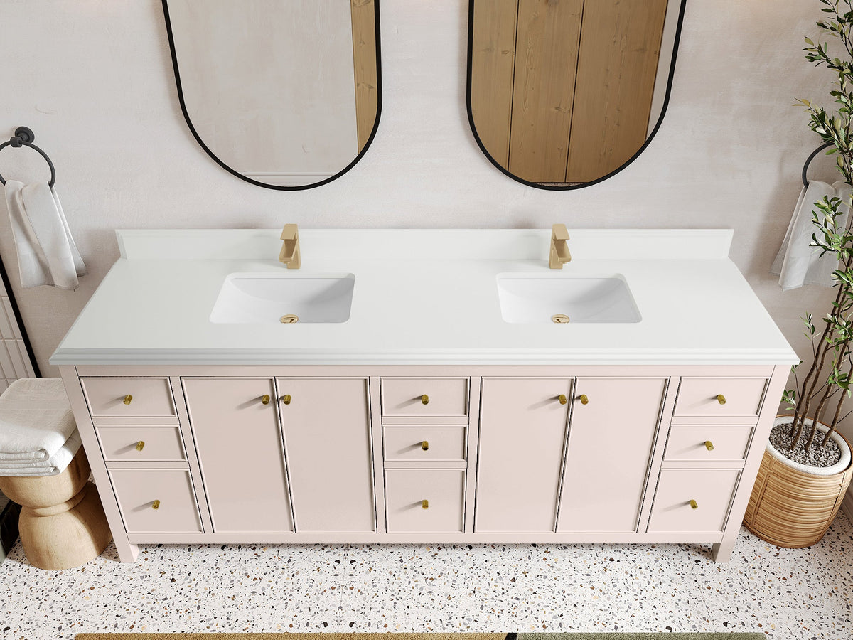Chicago 84 in. W x 22 in. D Double Sink Bathroom Vanity - Willow Bath and Vanity