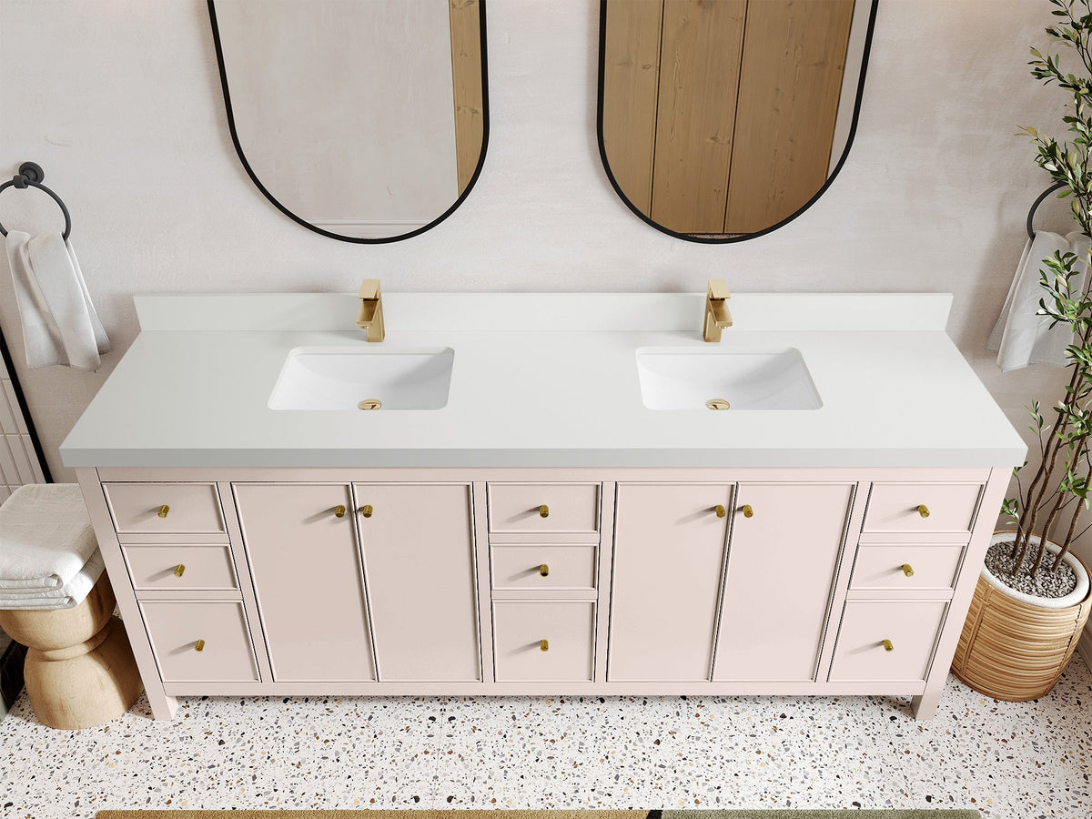 Chicago 84 in. W x 22 in. D Double Sink Bathroom Vanity - Willow Bath and Vanity
