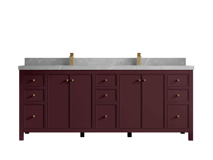 Chicago 84 in. W x 22 in. D Double Sink Bathroom Vanity - photo 19