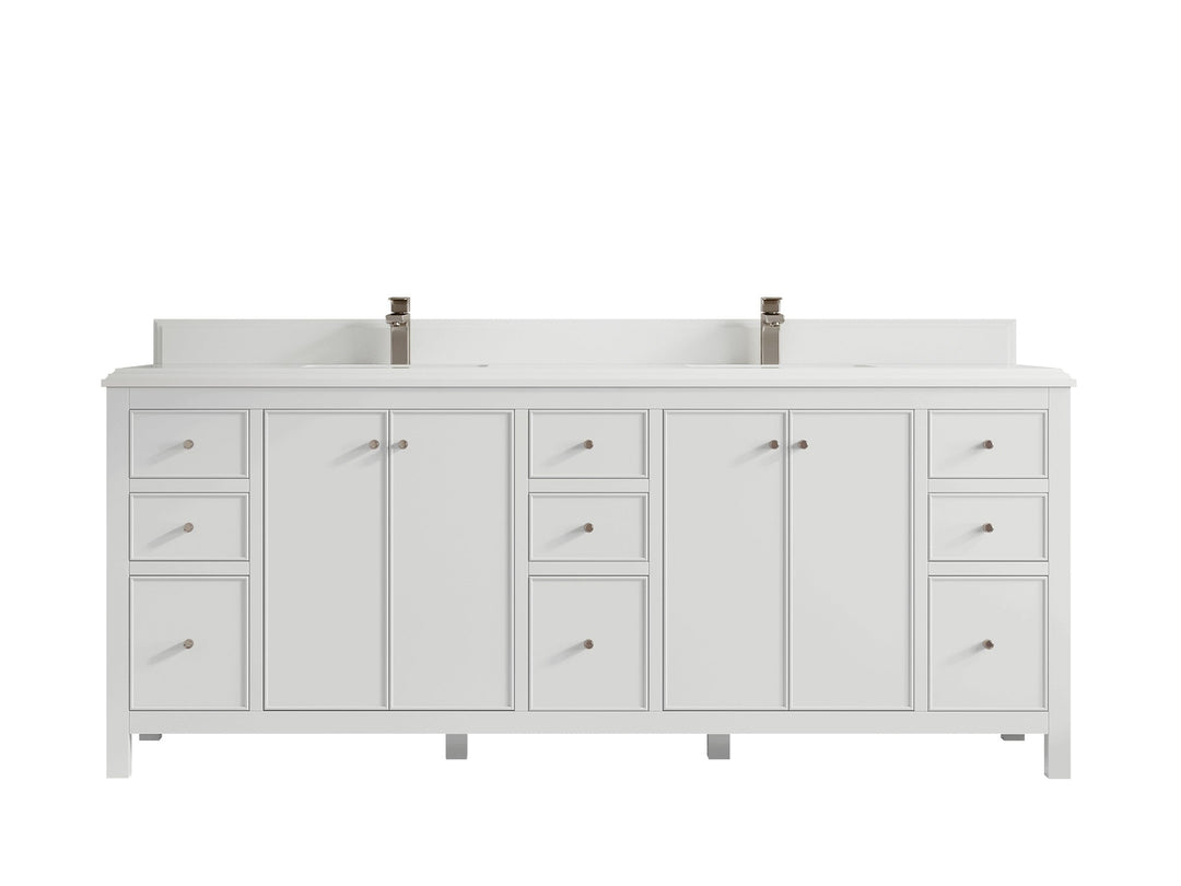 Chicago 84 in. W x 22 in. D Double Sink Bathroom Vanity - Willow Bath and Vanity