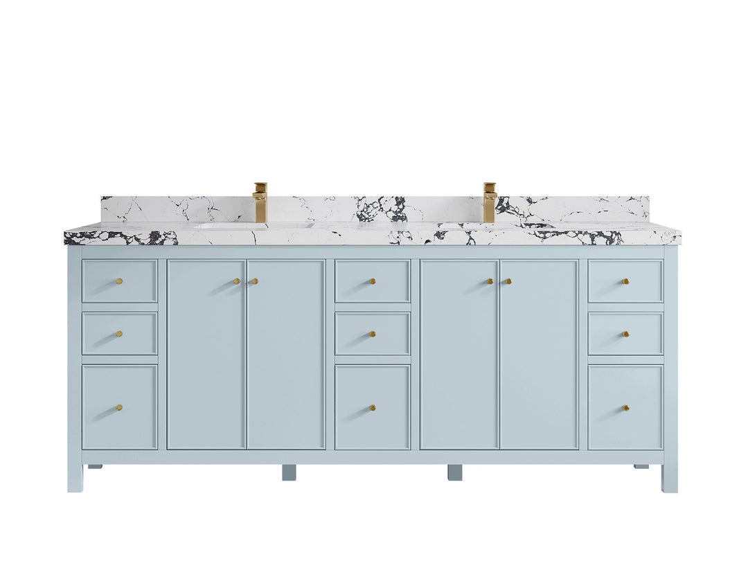 Chicago 84 in. W x 22 in. D Double Sink Bathroom Vanity - Willow Bath and Vanity