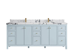 Chicago 84 in. W x 22 in. D Double Sink Bathroom Vanity - photo 39