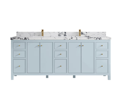Chicago 84 in. W x 22 in. D Double Sink Bathroom Vanity - Willow Bath and Vanity